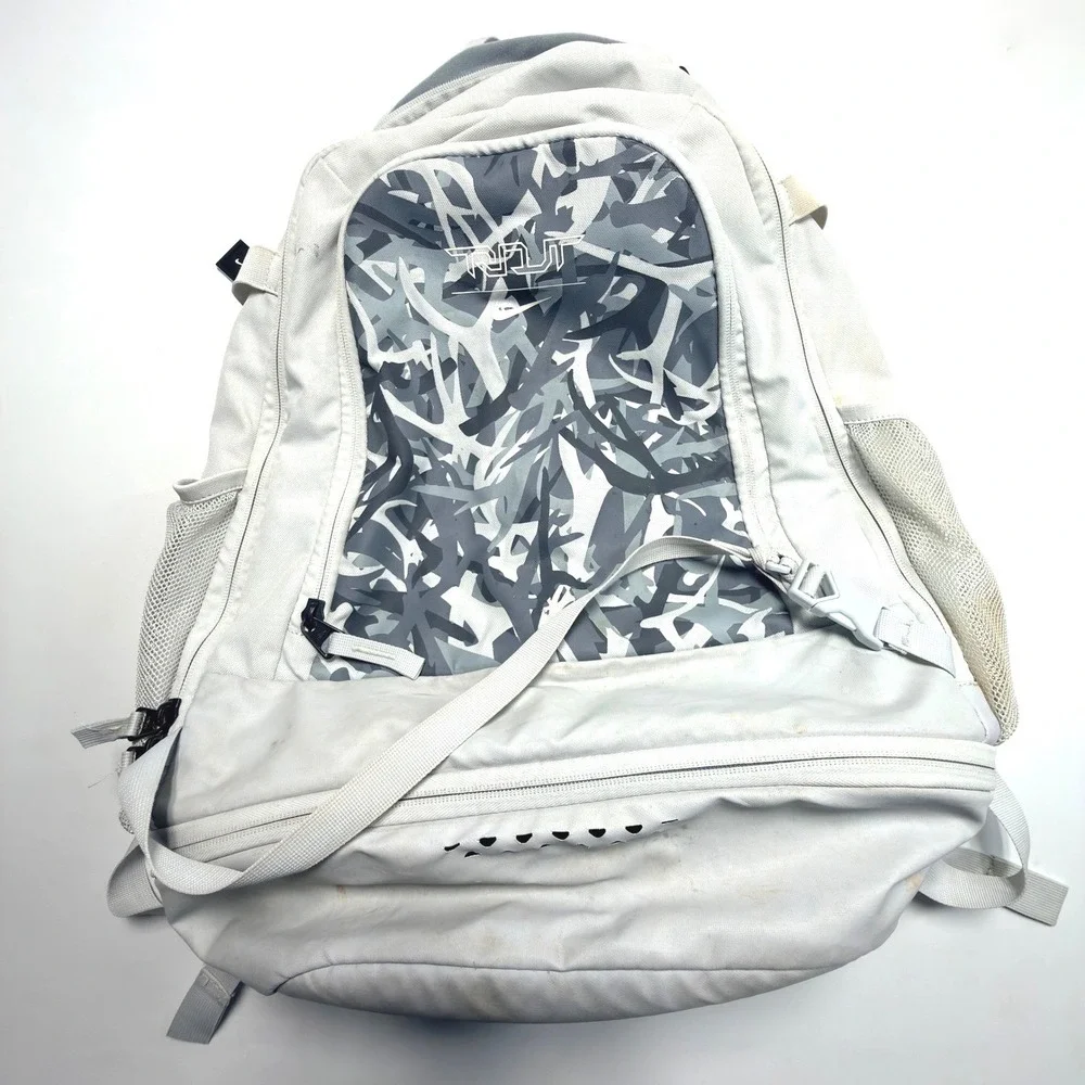 Nike Trout Baseball‎ Backpack Gray White Camo Bat Bag Shoe Compartment